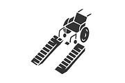 Wheelchair ramp glyph icon