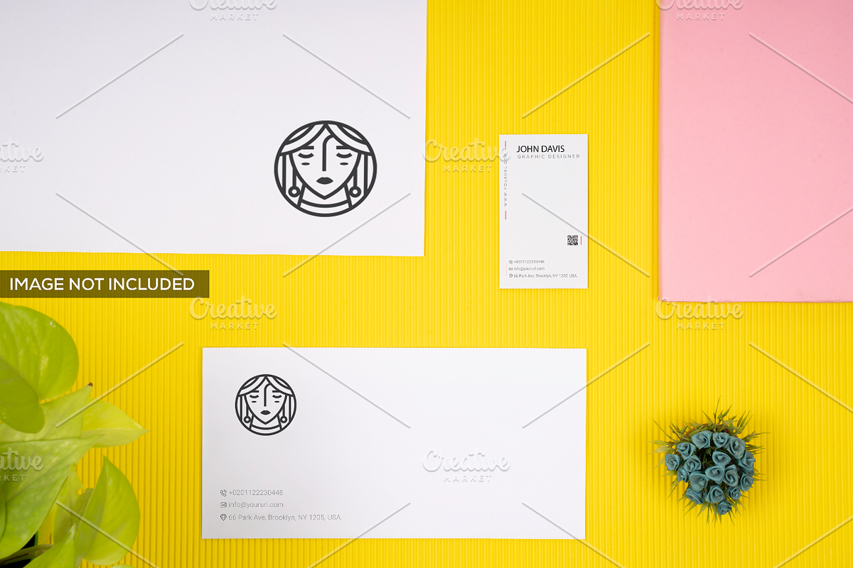 Branding Mockup in Yellow Pack 3 in Print Mockups - product preview 8