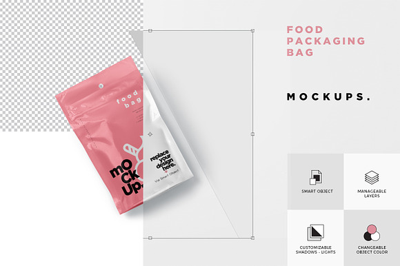 Foil Stand Up Packaging Pouch Mockup in Branding Mockups - product preview 2