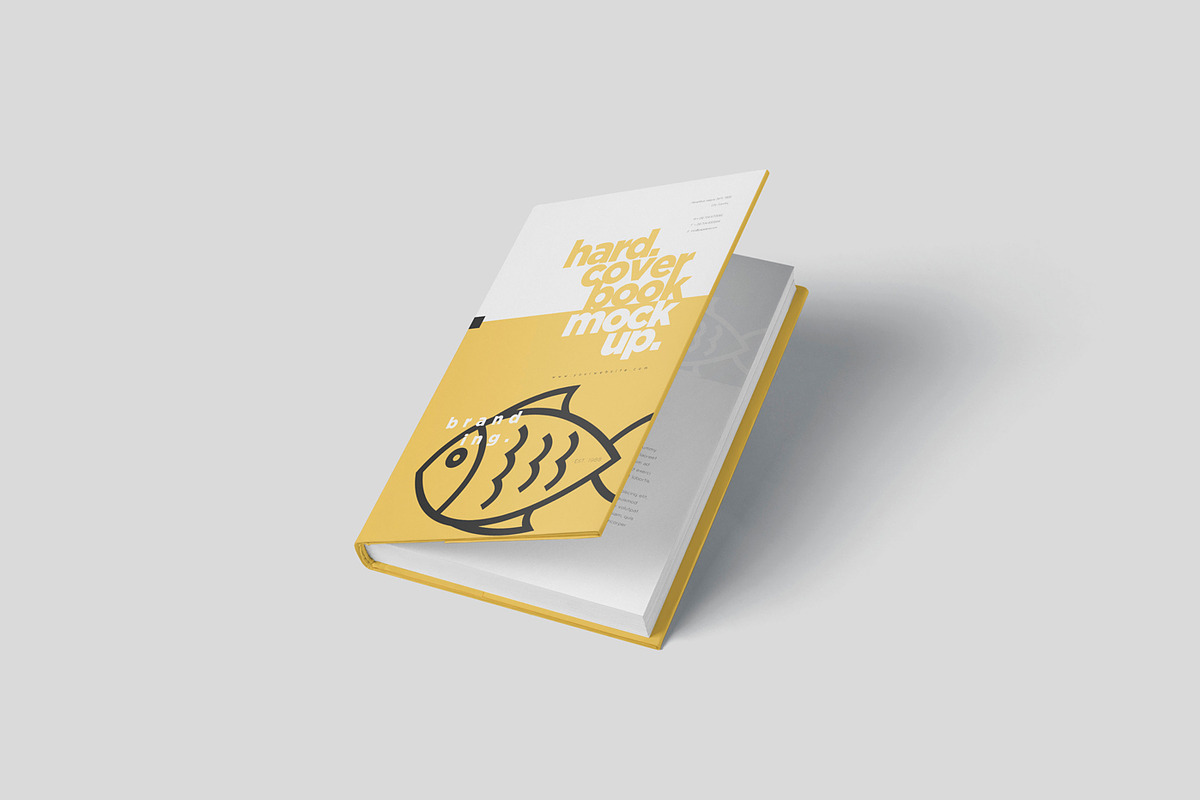 Digest Size Book Dust Cover Mockups in Branding Mockups - product preview 8