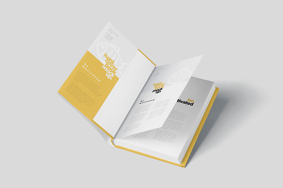 Digest Size Book Dust Cover Mockups in Branding Mockups - product preview 3