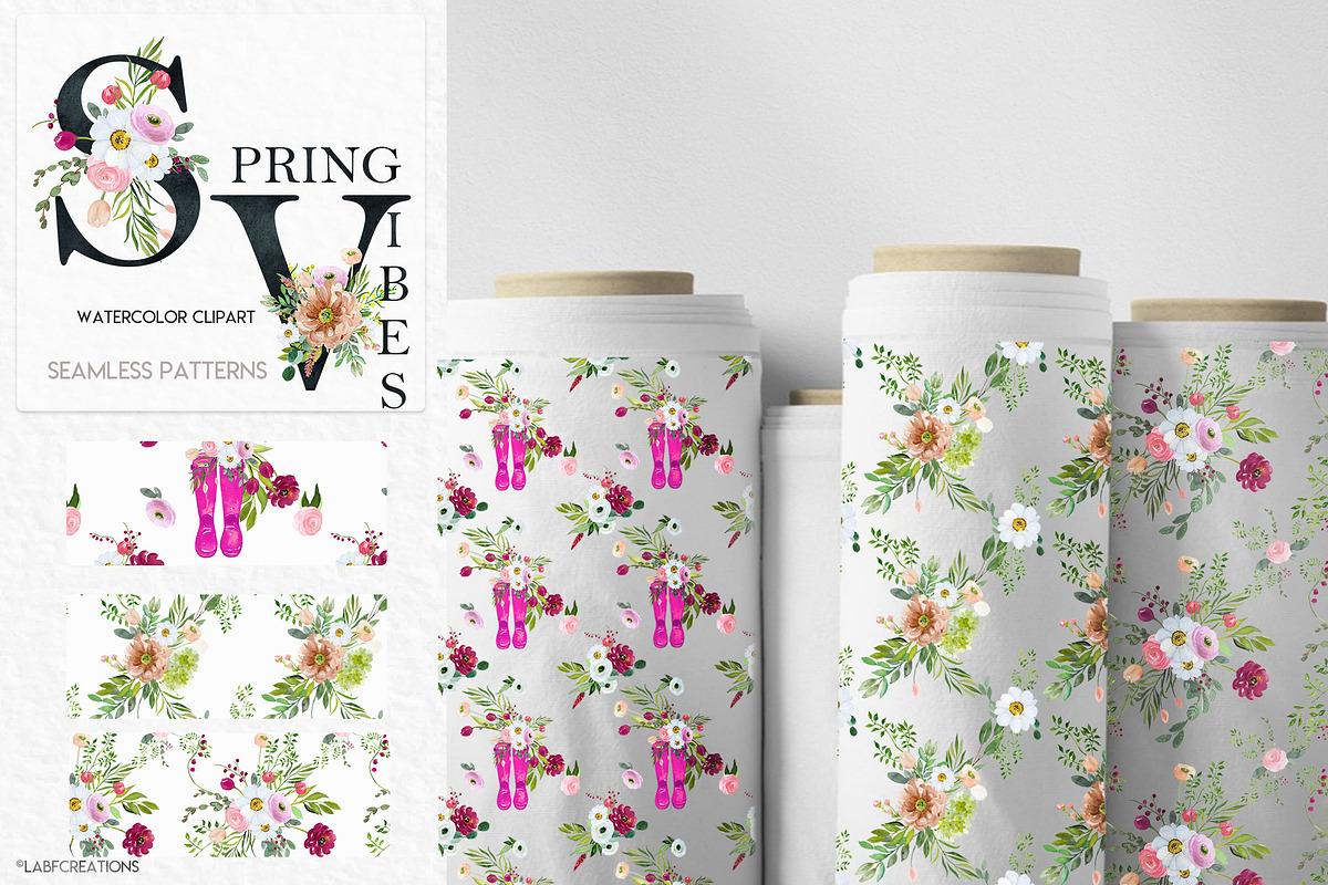 50%off Spring Vibes. Watercolor in Illustrations - product preview 8
