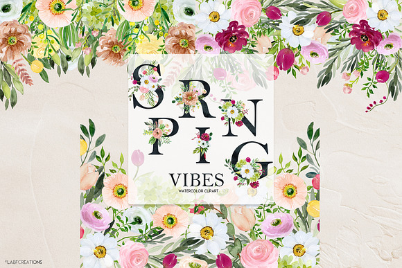 50%off Spring Vibes. Watercolor in Illustrations - product preview 12