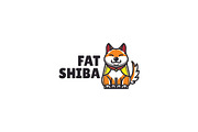 Fat Shiba - Mascot Logo