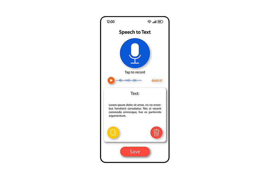 Speech to text transformer in Mobile & Web Mockups - product preview 8