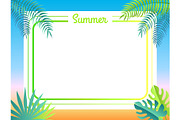 Summer Poster Place for Text Vector