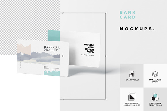 Bank Card Mockups Set in Branding Mockups - product preview 5