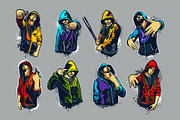 Vector Gangster Characters