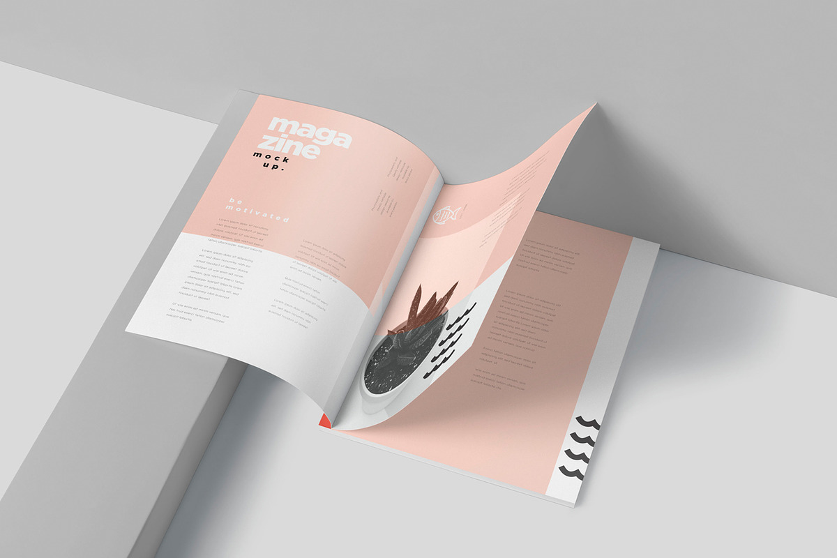 US Letter Magazine Page Mockups in Branding Mockups - product preview 8