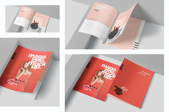 US Letter Magazine Page Mockups in Branding Mockups - product preview 1