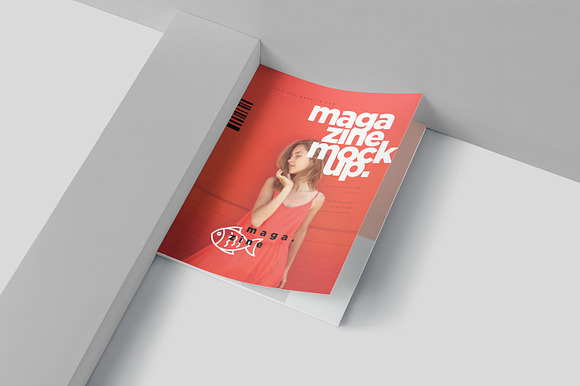 US Letter Magazine Page Mockups in Branding Mockups - product preview 3