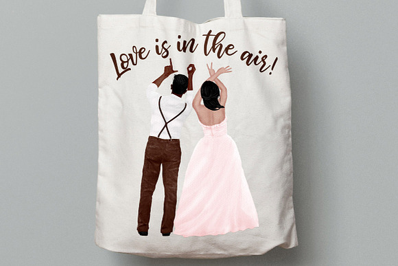 Wedding clipart Bride and Groom in Illustrations - product preview 7