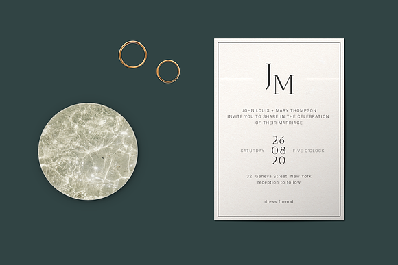 Elegant Wedding Invitation Set in Wedding Templates - product preview 2