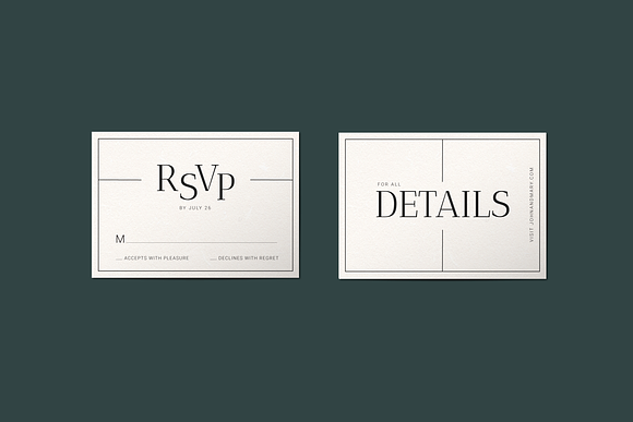 Elegant Wedding Invitation Set in Wedding Templates - product preview 3
