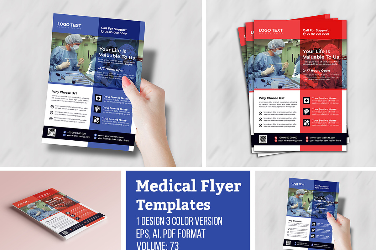 Clean Creative Medical Flyer in Flyer Templates - product preview 8