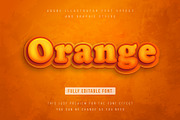 Orange 3d Text effect, Editable text