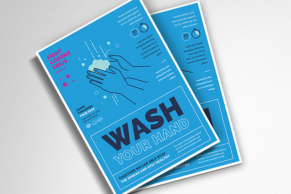 Wash your Hand Poster Campaign in Flyer Templates - product preview 1