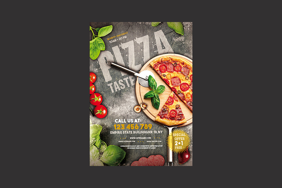 Pizza Flyer in Flyer Templates - product preview 8