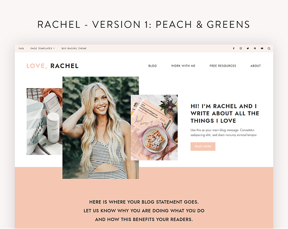 Rachel Blog & Business Theme in WordPress Blog Themes - product preview 6