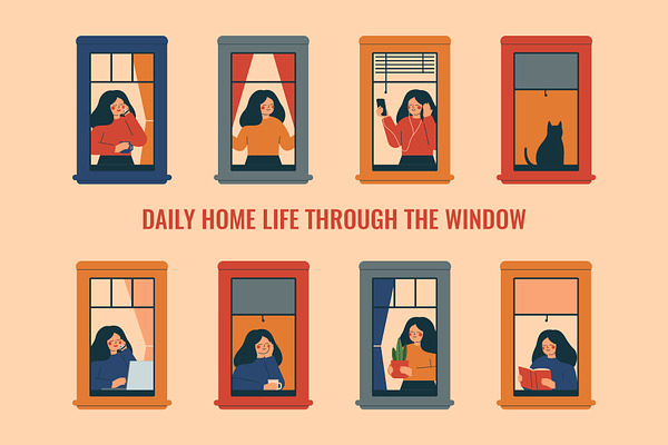 Daily home life through the window