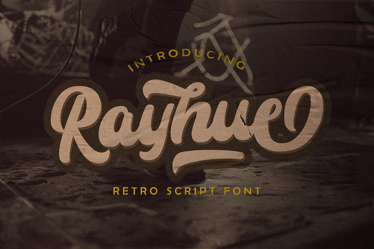 Rayhue - Retro Bold Script Font in Script Fonts - product preview 8