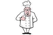 Chef Cook Thumbs Up Isolated Cartoon