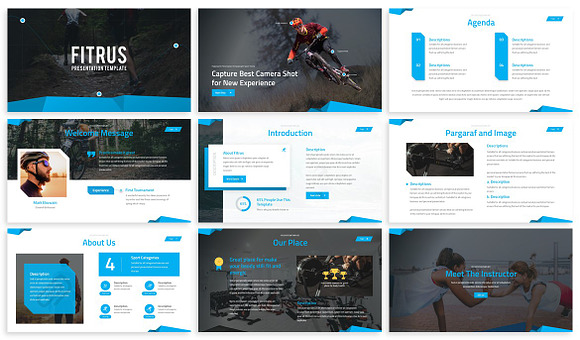 Fitrus - Sporty Powerpoint Template in PowerPoint Templates - product preview 1
