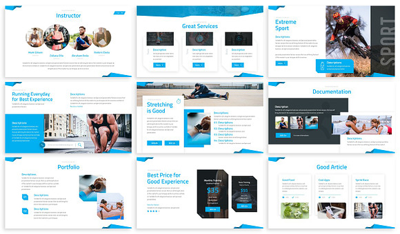 Fitrus - Sporty Powerpoint Template in PowerPoint Templates - product preview 3