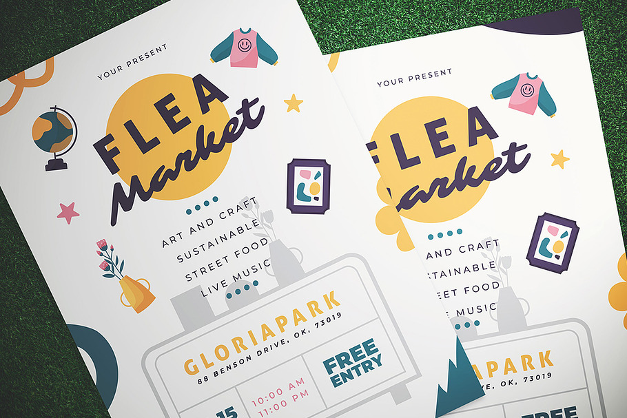 Flea Market Flyer in Flyer Templates - product preview 8