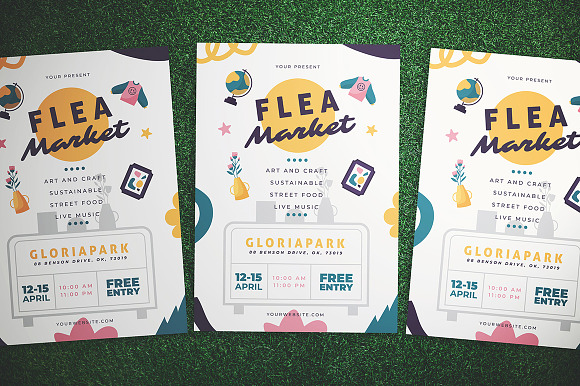 Flea Market Flyer in Flyer Templates - product preview 2