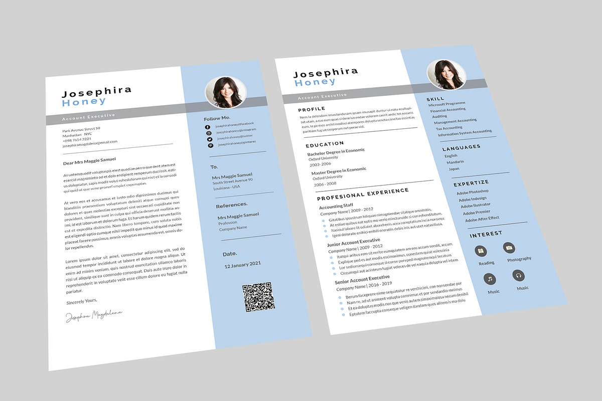 Josephira Honey Resume Designer in Resume Templates - product preview 8