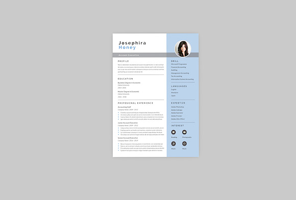 Josephira Honey Resume Designer in Resume Templates - product preview 1