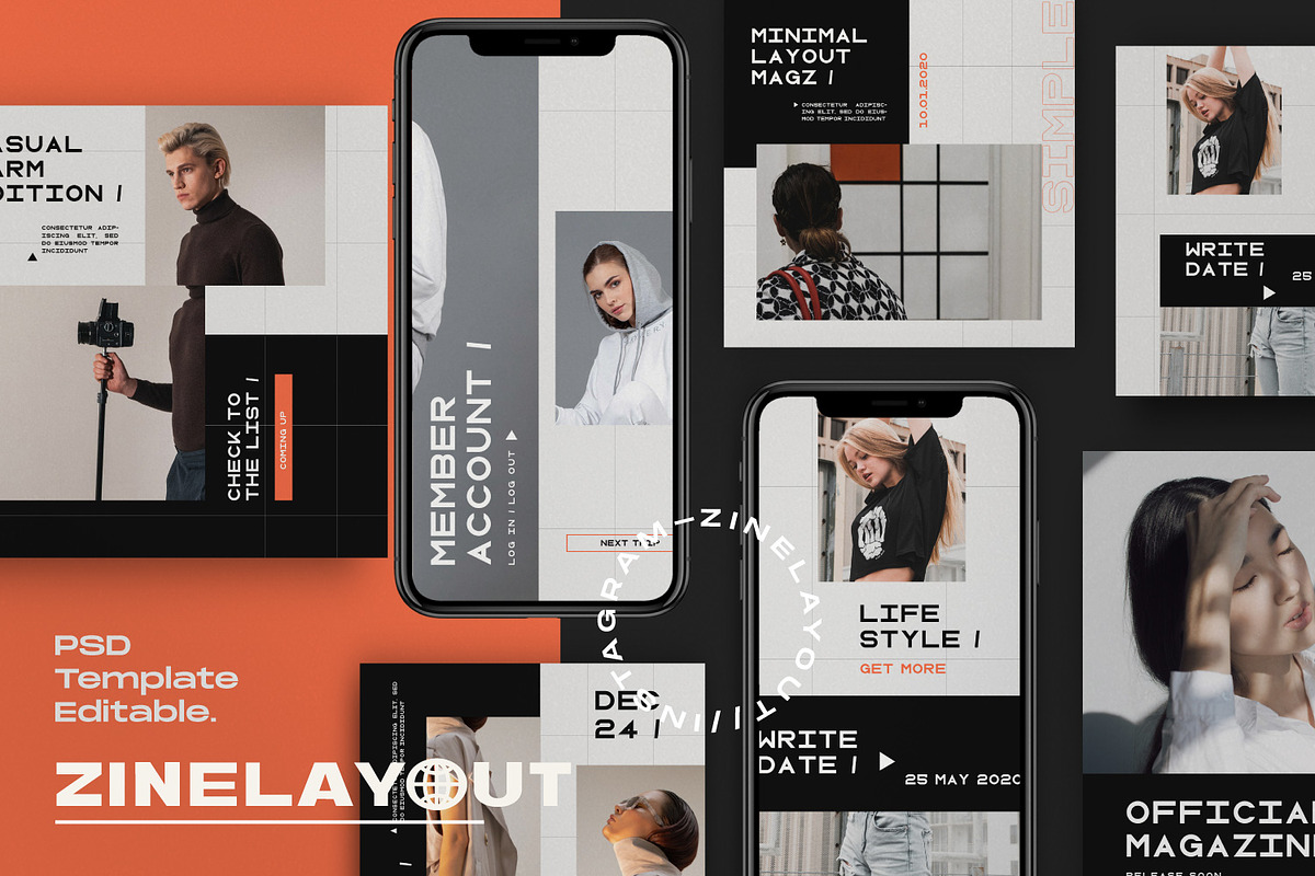 Zinelayout - Social Media Kit in Instagram Templates - product preview 8