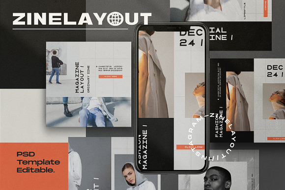 Zinelayout - Social Media Kit in Instagram Templates - product preview 4