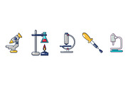 Chemical tools icon set
