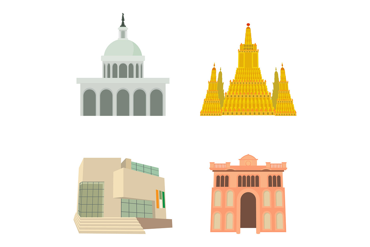 Parlament icon set, cartoon style in Illustrations - product preview 8