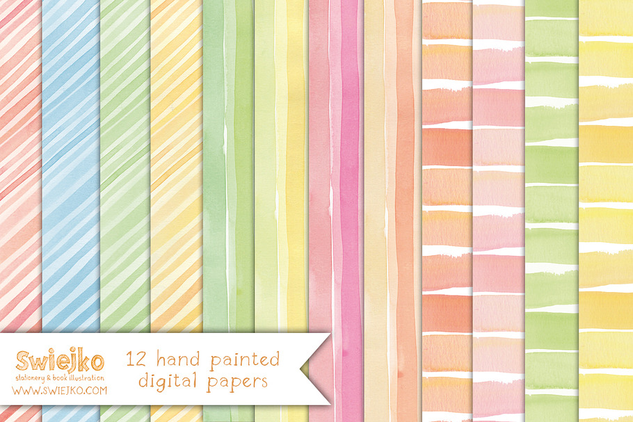 Watercolor Paper, Stripes