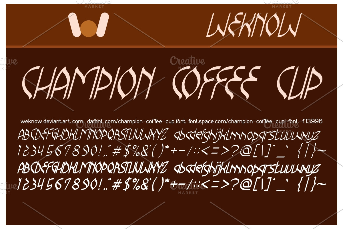 Champion Coffee Cup font in Display Fonts - product preview 8