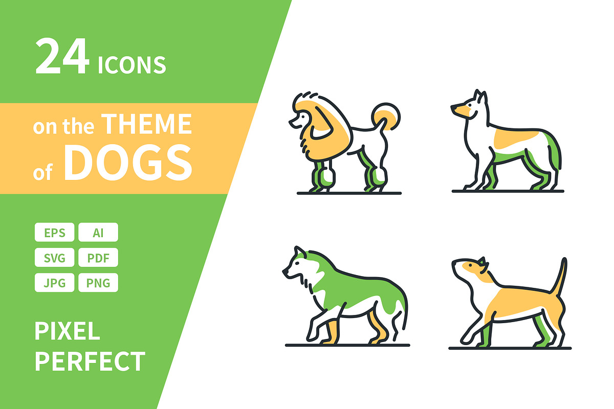 Dog Breeds Highlight Icons in Dog Icons - product preview 8