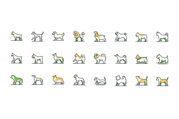 Dog Breeds Highlight Icons in Dog Icons - product preview 10