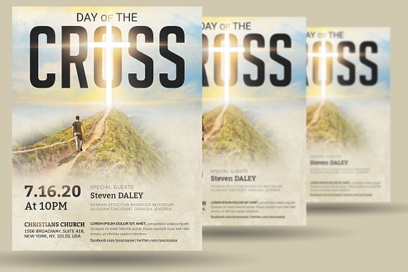 Cross Day Church Flyer in Flyer Templates - product preview 1