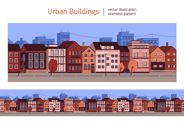 City street illustration and pattern