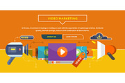 Video Marketing. Concept for Banner
