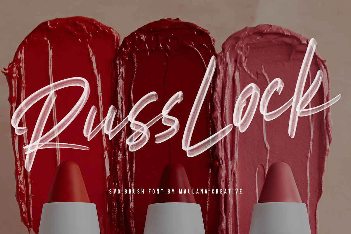 Russlock SVG Brush Font in Display Fonts - product preview 8