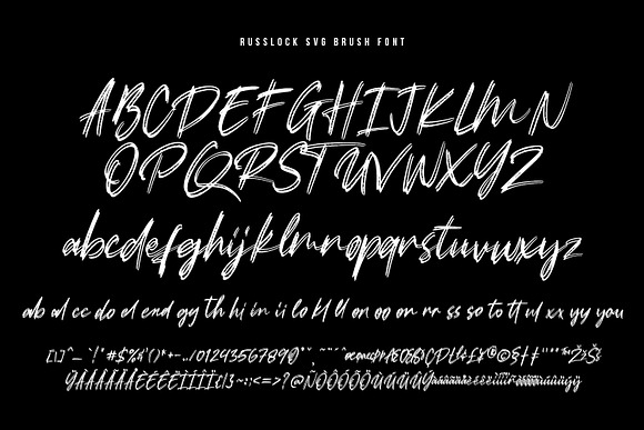 Russlock SVG Brush Font in Display Fonts - product preview 8