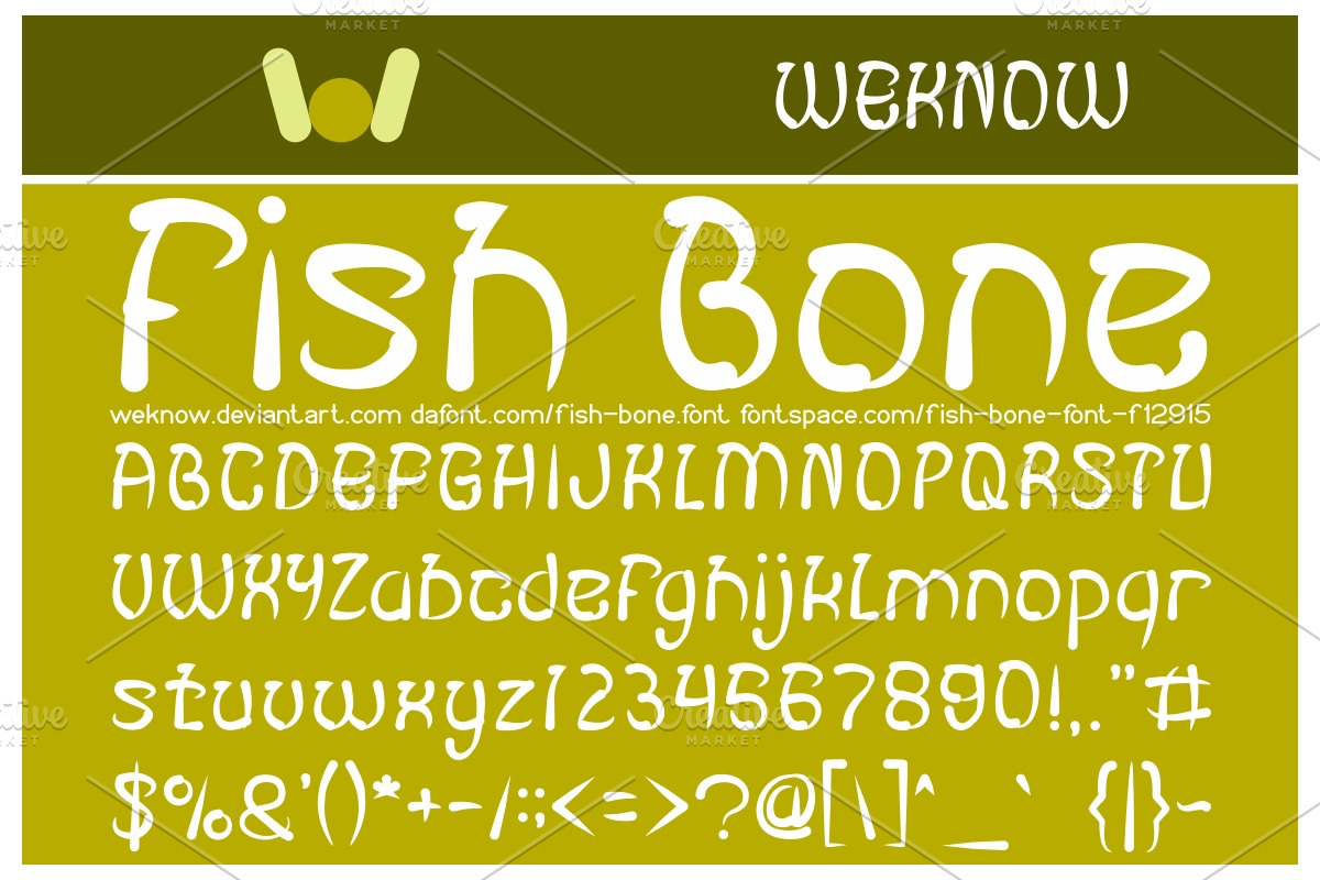 Fish Bone Creative Market in Display Fonts - product preview 8