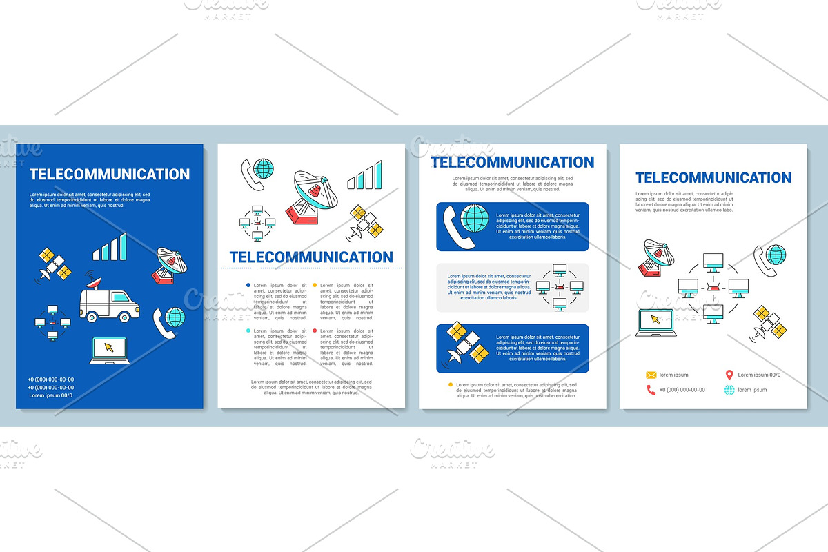 Telecommunication industry template in Brochure Templates - product preview 8