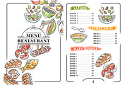 Restaurant menu color template