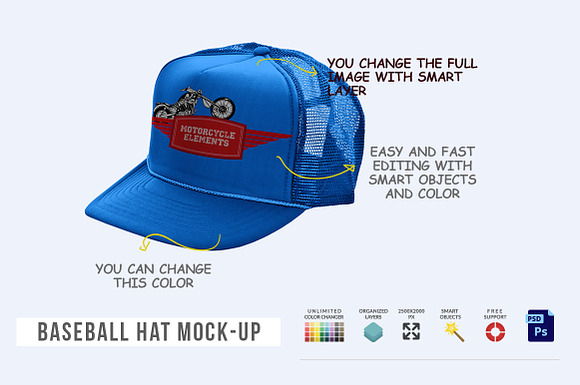 Baseball Hat Mock-up in Product Mockups - product preview 1