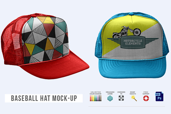 Baseball Hat Mock-up in Product Mockups - product preview 2